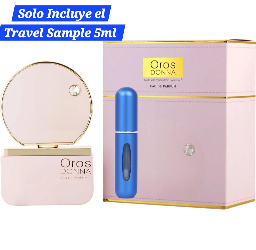 Delicate, feminine, and effortlessly luxurious — Oros Donna by Armaf is a fragrance crafted for the modern woman who appreciates elegance in every detail. This floral oriental scent wraps you in a soft, powdery warmth that feels intimate and sophisticated from the first spritz to the last lingering note. Try it in our convenient 5ml travel spray and discover your new signature scent.