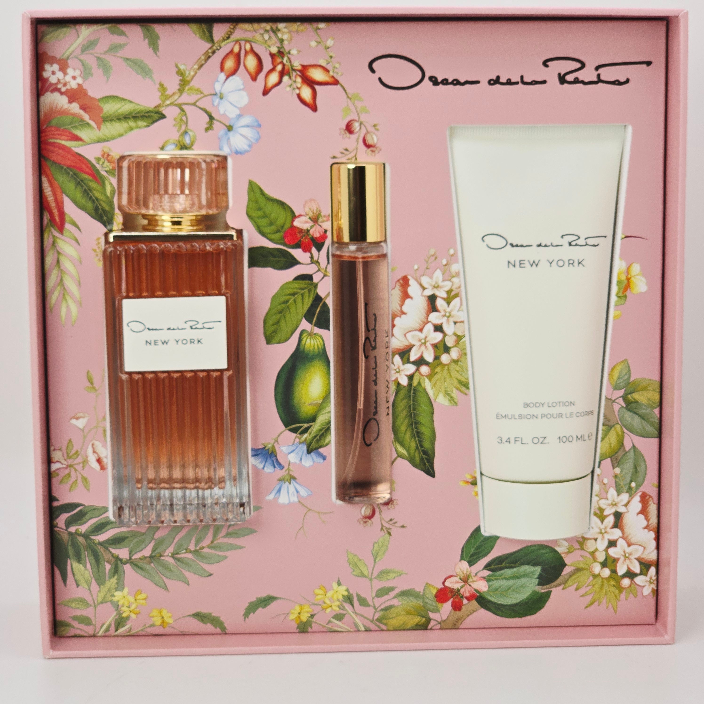 Oscar de la Renta New York Gift Set - Box Back with Ingredients