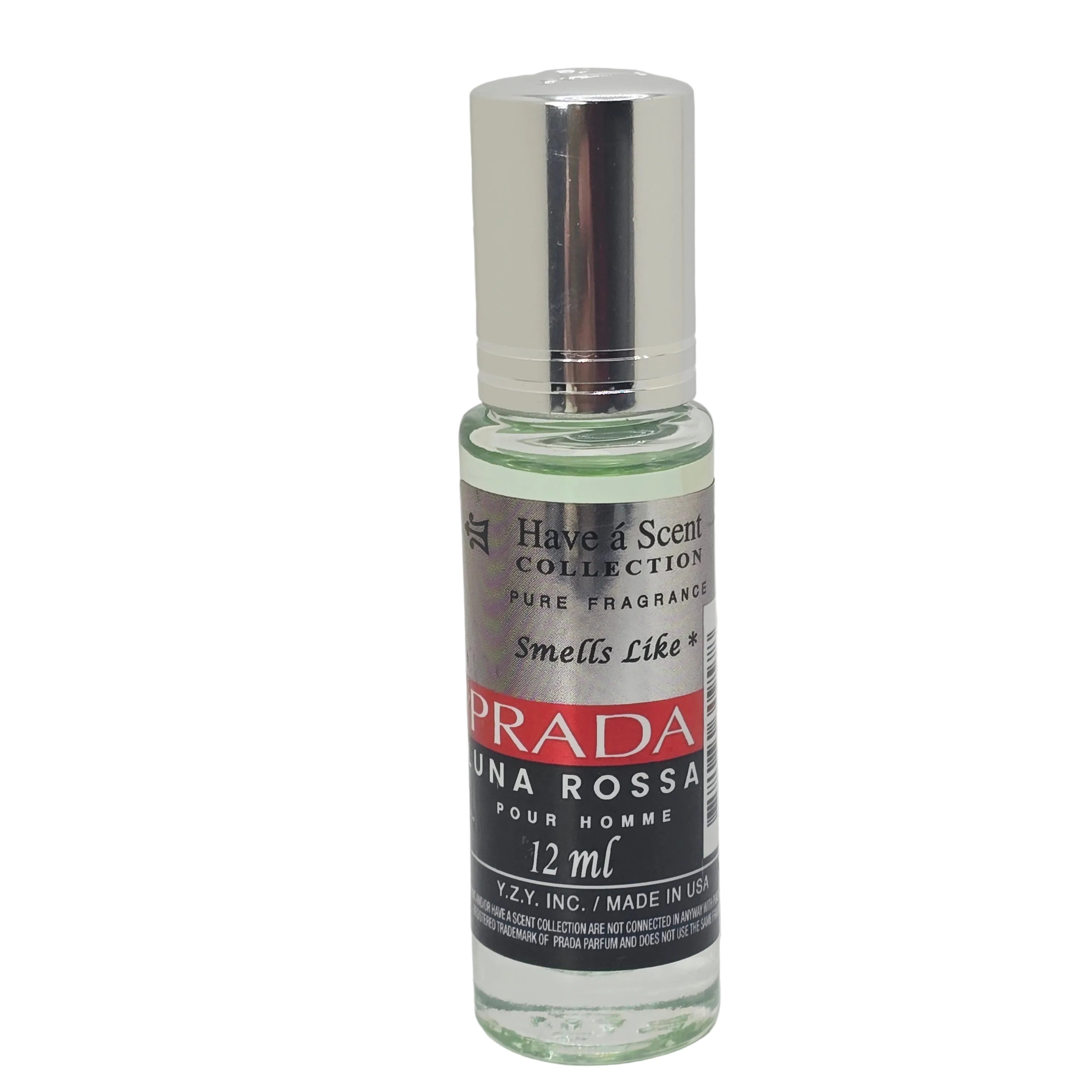 Prada Luna Rossa Pour Homme inspired 12ml roll-on body oil. Long-lasting pure fragrance oil with easy roll-on applicator. Perfect for on-the-go application.