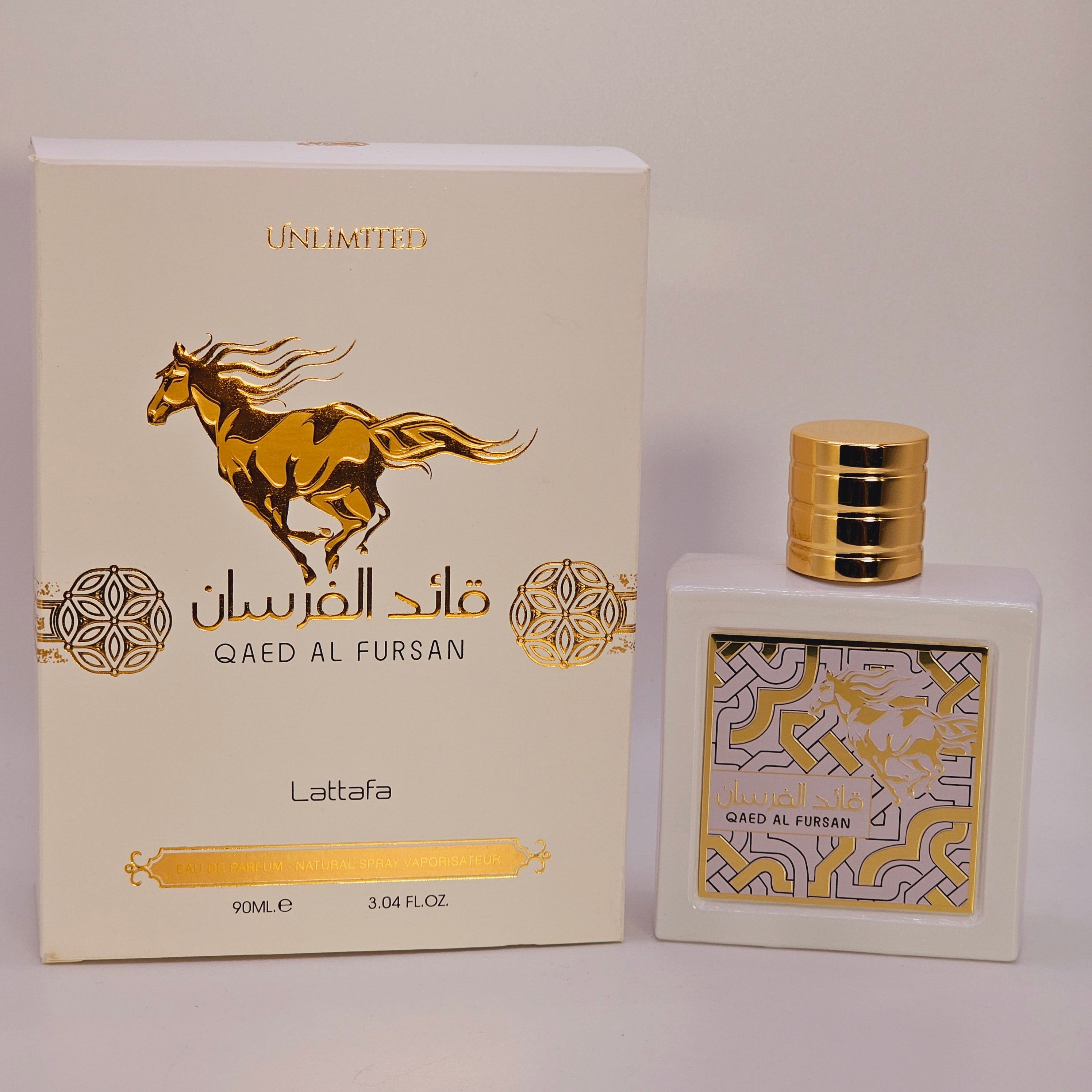 Qaed Al Fursan Unlimited de Lattafa Eau de Parfum Unisex Vaporizador 3.4oz/100ml Fragancias