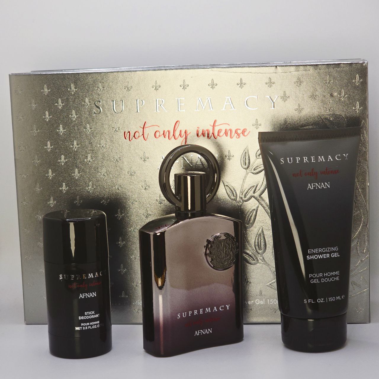 Set Supremacy Not Only Intense For Men By Afnan Extrait De Parfum 100ml/3.4oz Deodorant 75g Shower Gel 150ml