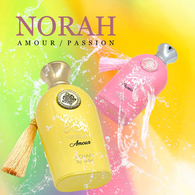 Set Norah Amour And Norah Passion Set Eau De Parfum 3.4 Oz For Women Fruity Floral