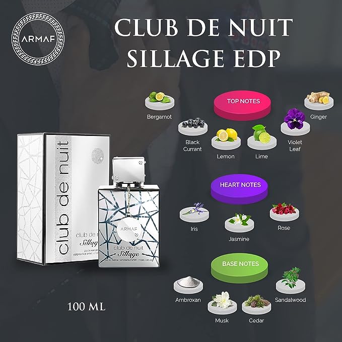 Sillage Club De Nuit By Armaf Eau De Parfum Spray Men 3.6oz/106ml