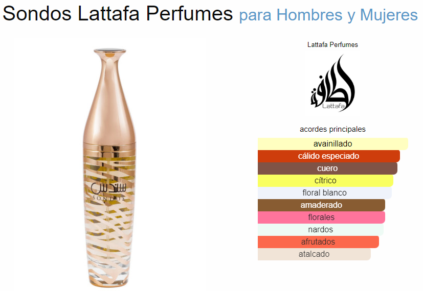 Sondos Lattafa Perfumes Eau De Parfum Unisex 3.4 Oz