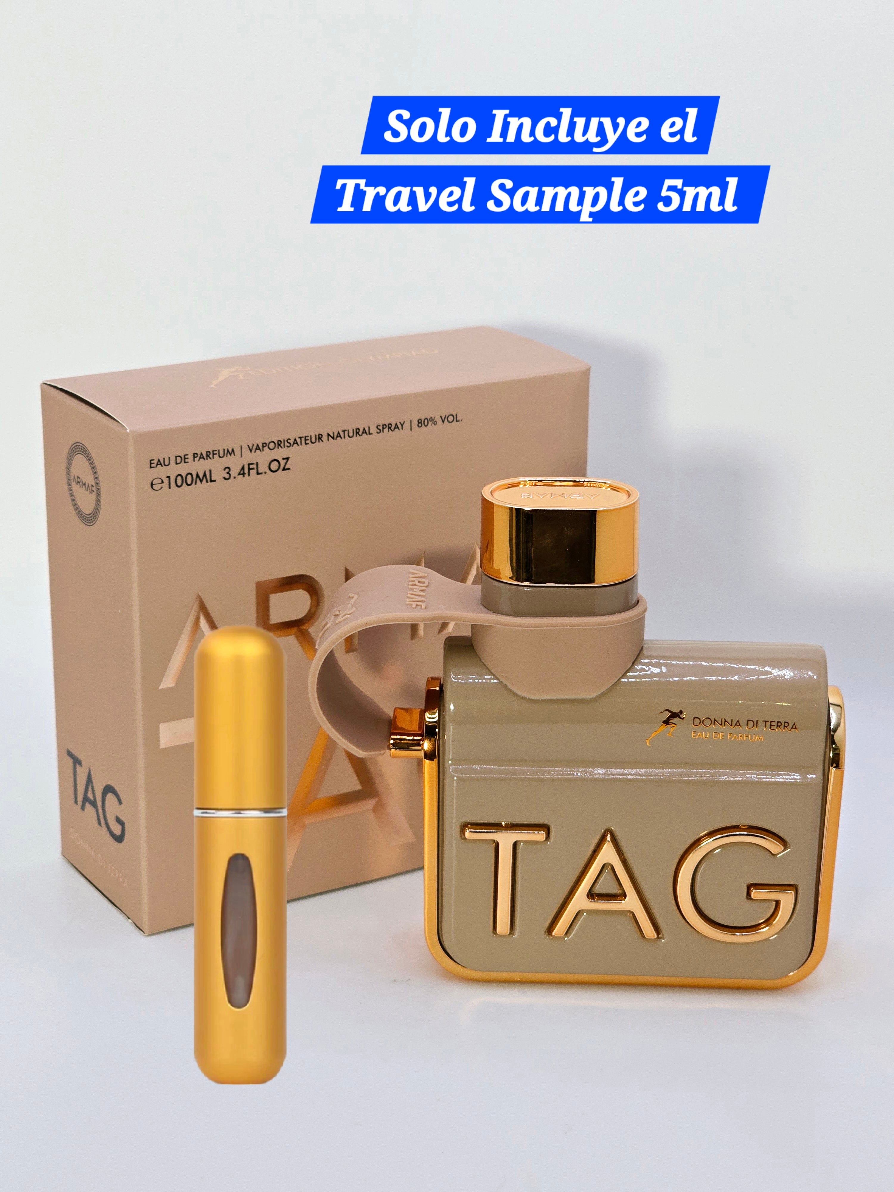 Grounded in nature, elevated by elegance — Tag Her Donna Di Terra by Armaf is a warm, earthy feminine fragrance that feels both intimate and sophisticated. Inspired by the richness of the earth, this oriental woody scent opens with a fresh, green brightness before deepening into a heart of velvety florals and settling into a rich, resinous base that lingers beautifully on the skin. Try it in our convenient 5ml travel spray and connect with your most grounded, confident self.
