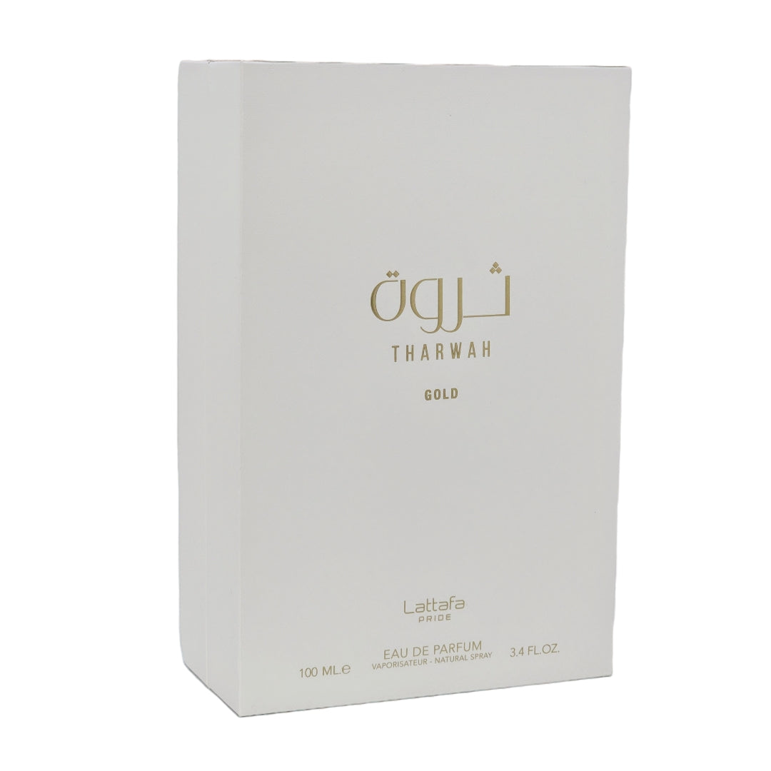 Tharwah Gold by Lattafa Perfumes - Exquisite Eau De Parfum for Women - 3.4 Oz (100 ML)