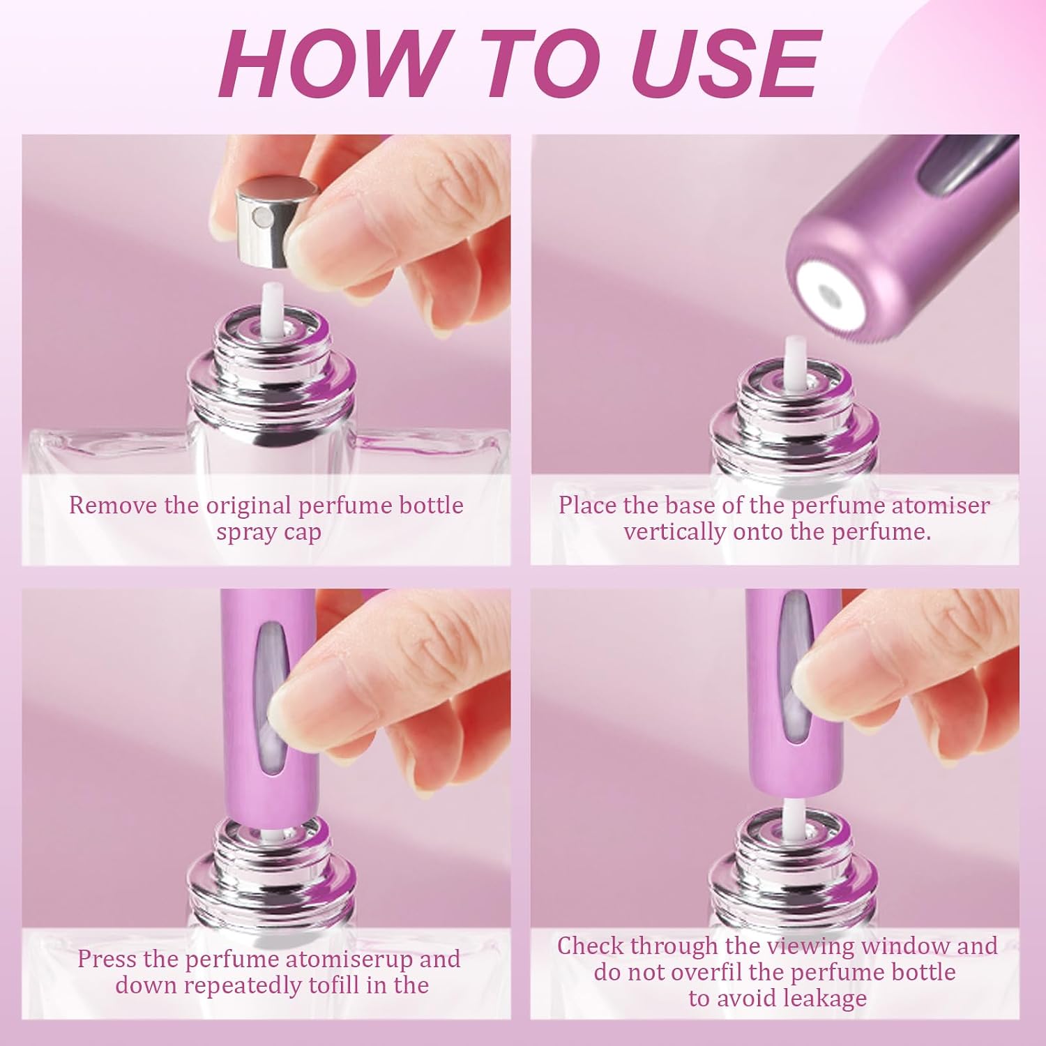 Travel Refillable Perfume Atomizer Bottle 5ml | Mini Portable Spray