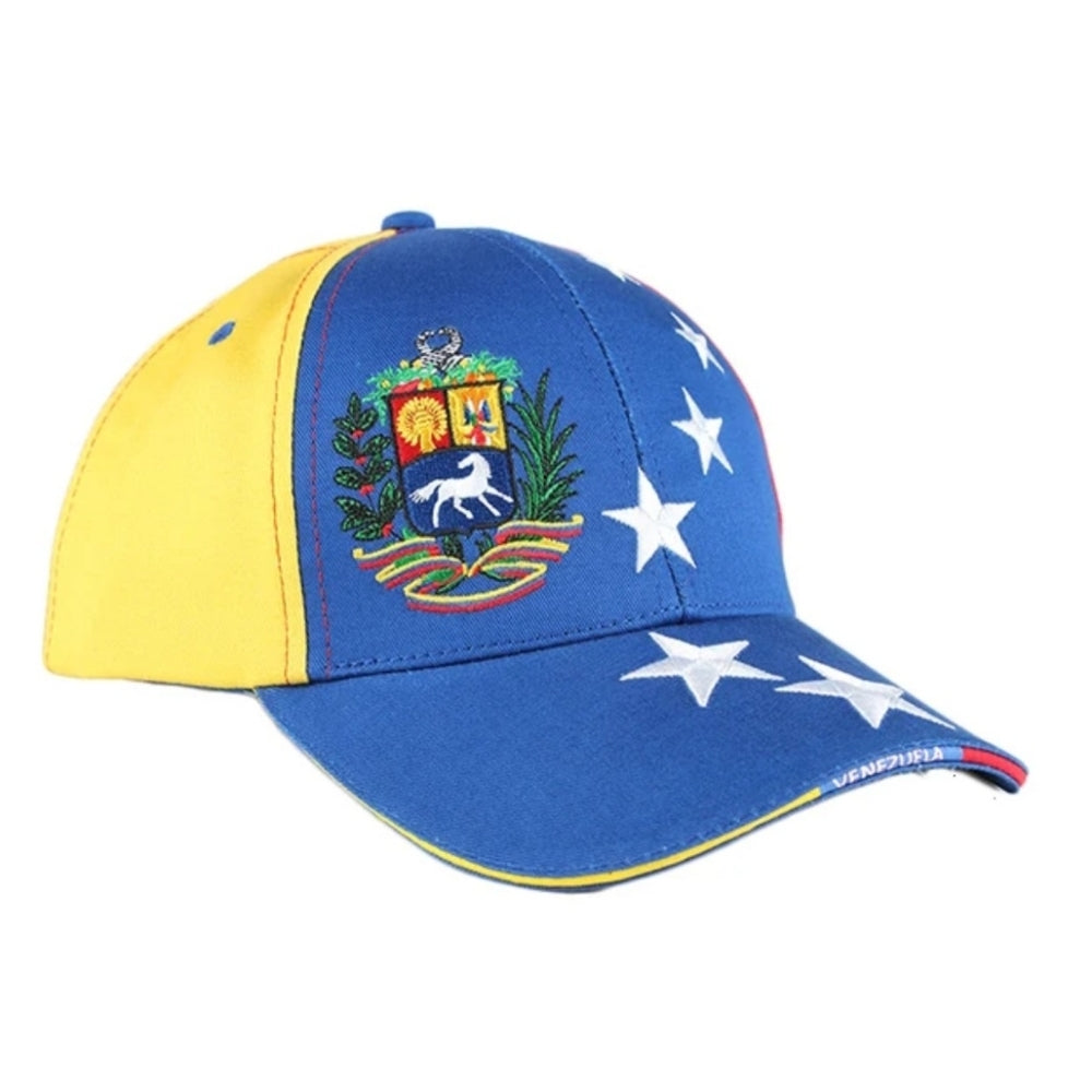 Venezuelan Caps 7 Stars Adjustable Black White Multicolor Gorras
