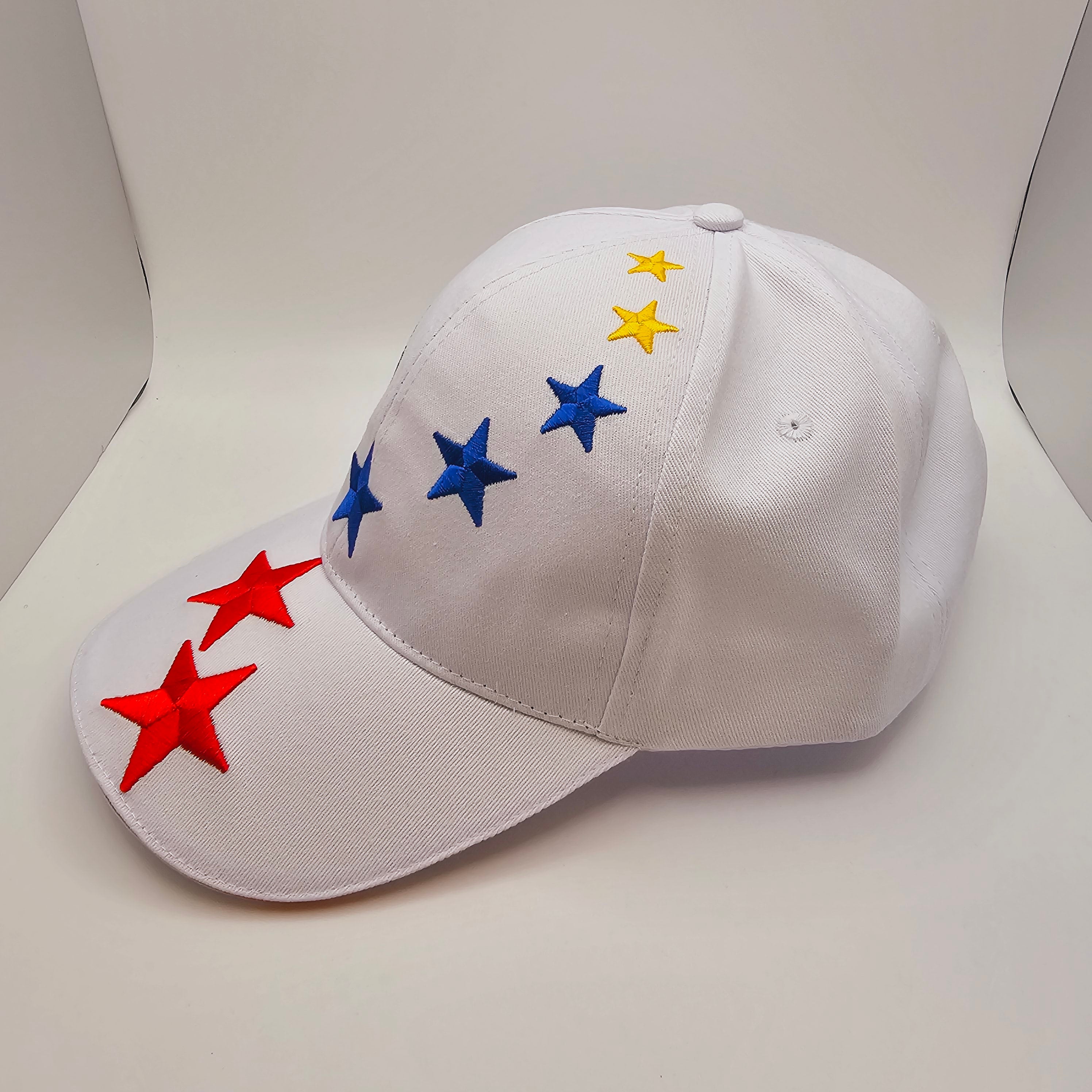 Venezuelan Caps 7 Stars Adjustable Black White Multicolor Gorras.