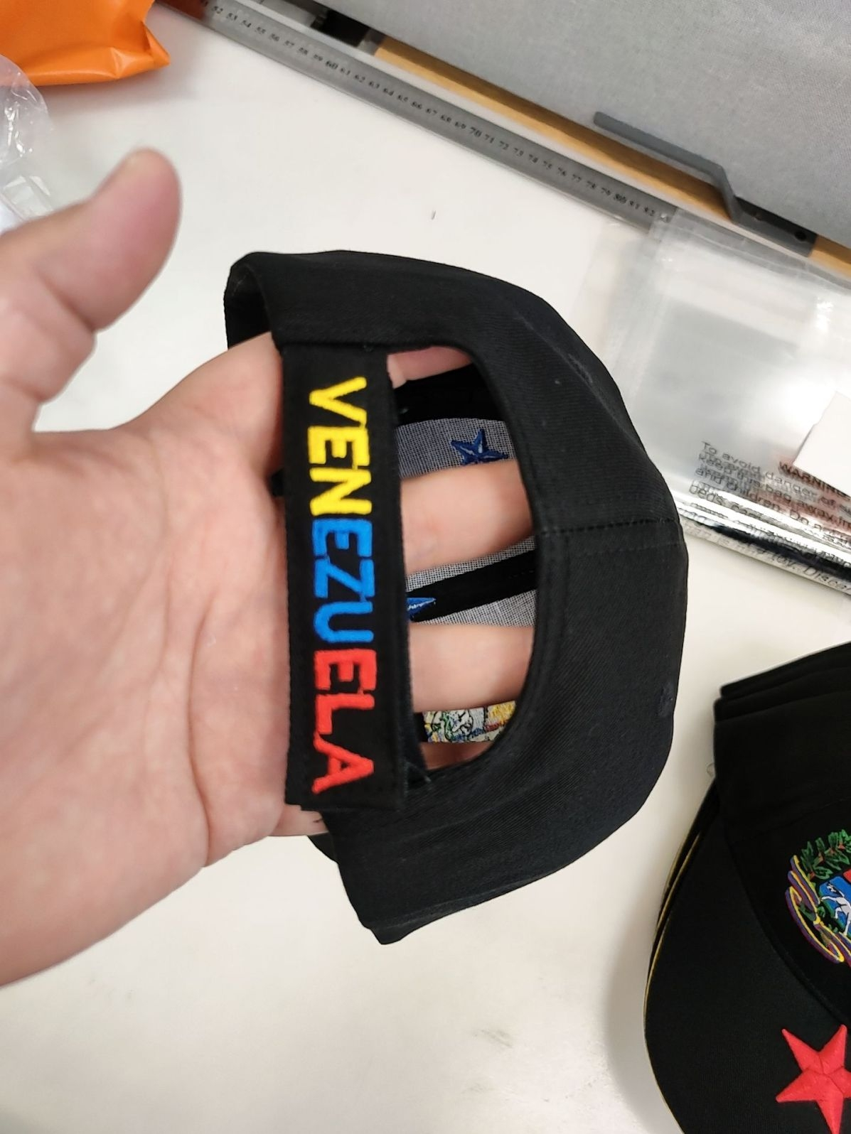 Venezuelan Caps 7 Stars Adjustable Black White Multicolor Gorras