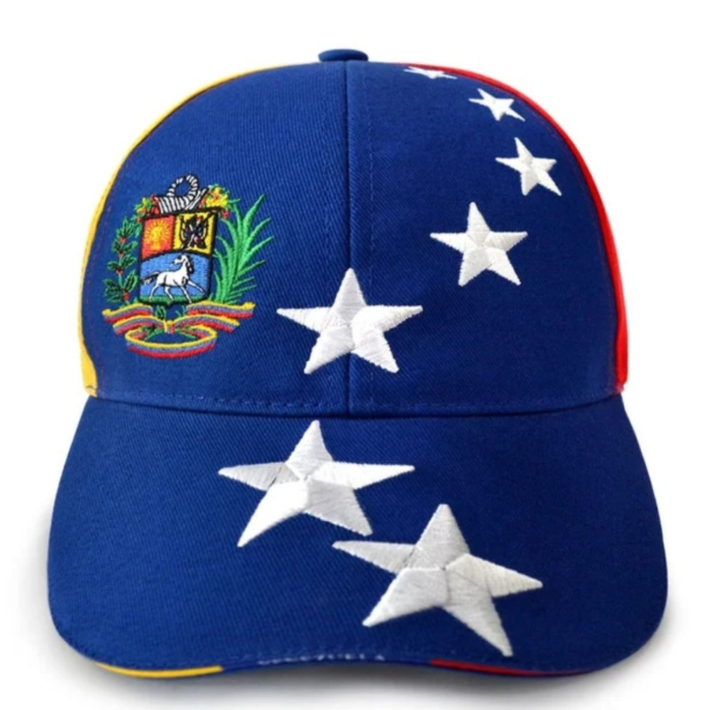 Venezuelan Caps 7 Stars Adjustable Black White Multicolor Gorras