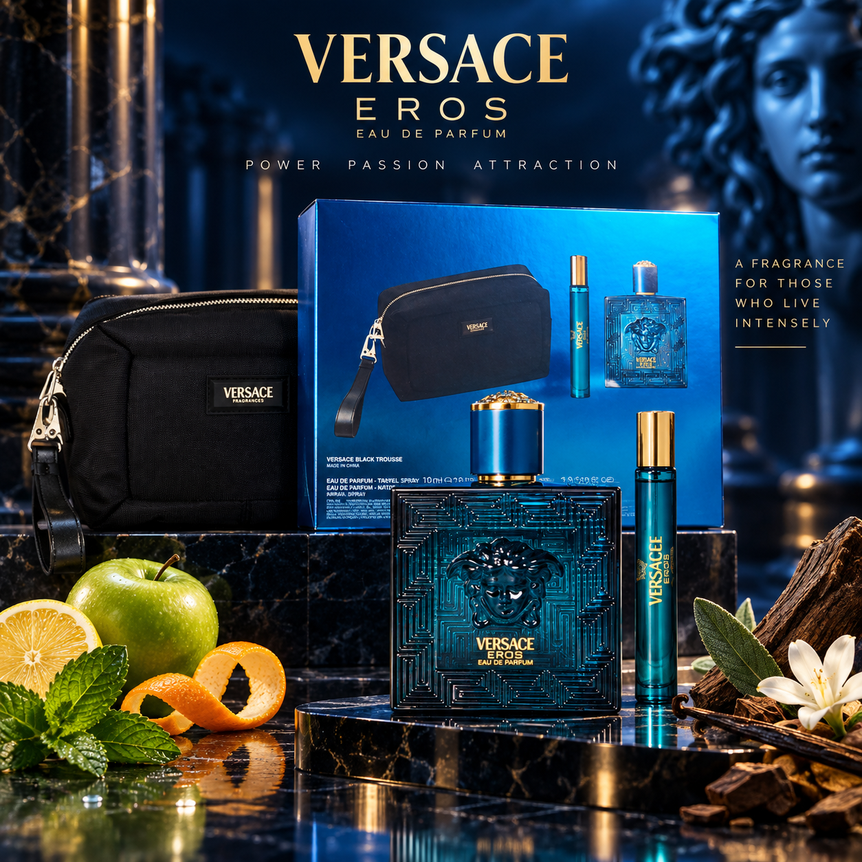 Versace Eros 3-Pc Gift Set EDP 100 ml Men