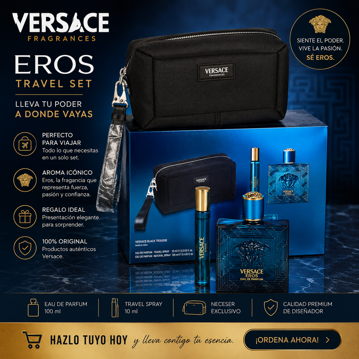 Versace Eros 3-Pc Gift Set EDP 100 ml Men
