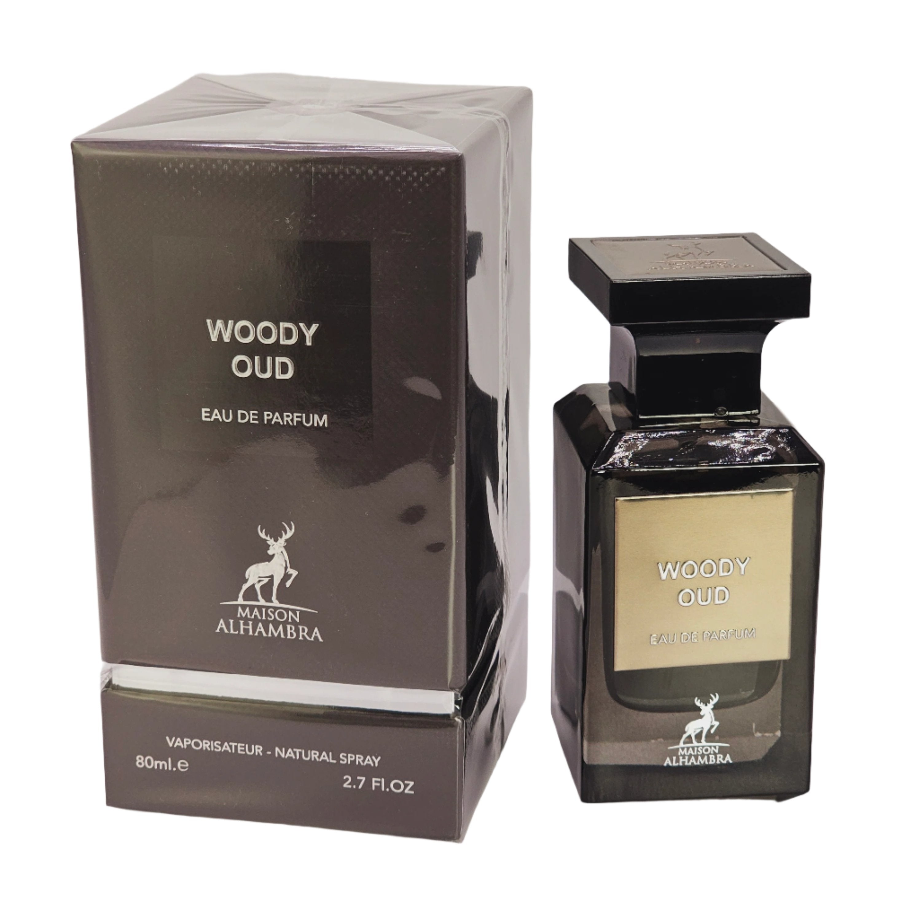 Woody Oud Eau De Parfum 80ml 2.7 Fl.oz Maison Alhambra  Long Lasting Unisex