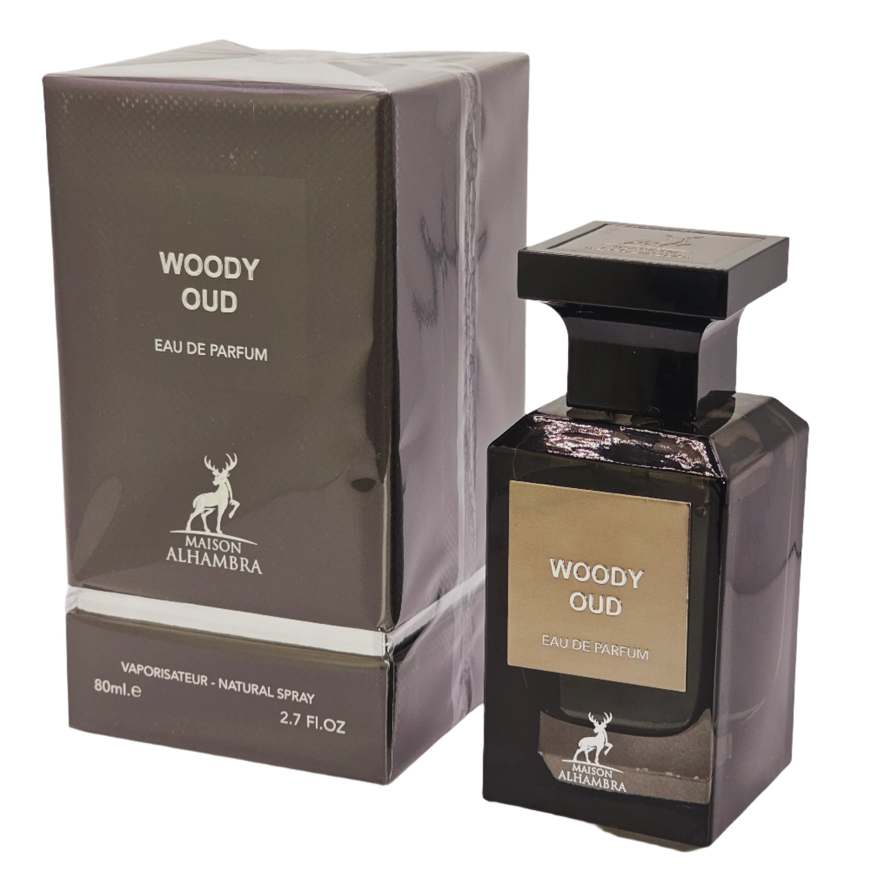 Woody Oud Eau De Parfum 80ml 2.7 Fl.oz Maison Alhambra  Long Lasting Unisex