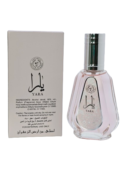 Yara by Lattafa Perfumes Eau De Parfum For Women 50ml/1.7oz Sweet Vanilla Powdery Tropical Fruity Musky Floral Citrus