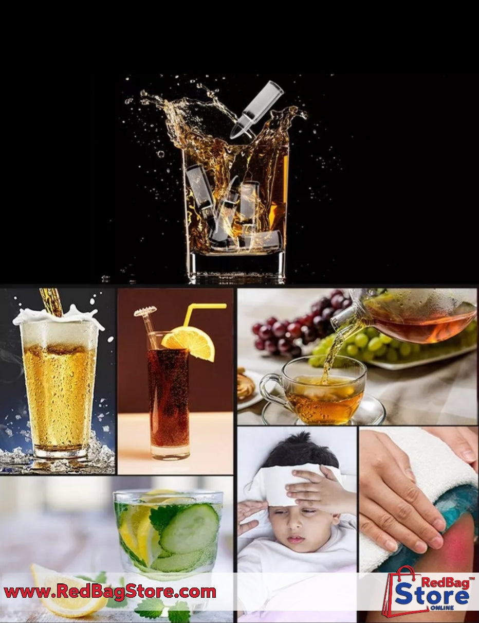 Bullet Shaped Ice Cube Stainless Steel Food Grade Safety Whisky Wine Coffee Chiller Bar Chiller Tool