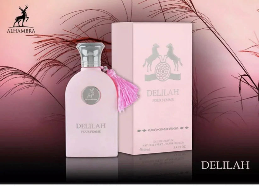 Delilah Pour Femme Eau De Parfum by Maison Alhambra For Women 3.4oz/100ml Unveiling Timeless Femininity