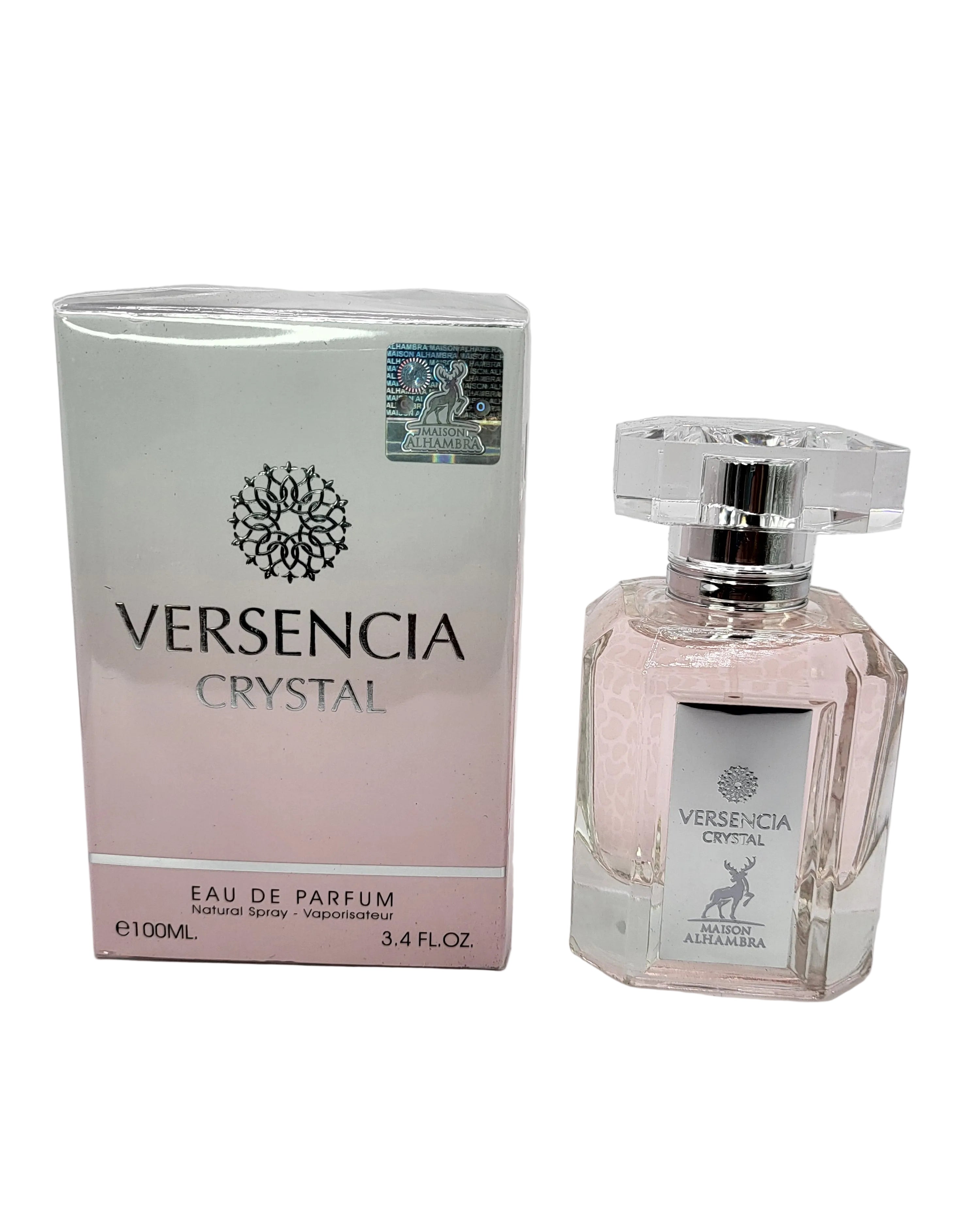 Maison Alhambra Versencia Crystal presents an elegant, enveloping floral, fruity, amber profile. Its composition is designed for women and offers a versatile fragrance experience ideal for everyday wear, dates, dinners, and special occasions.