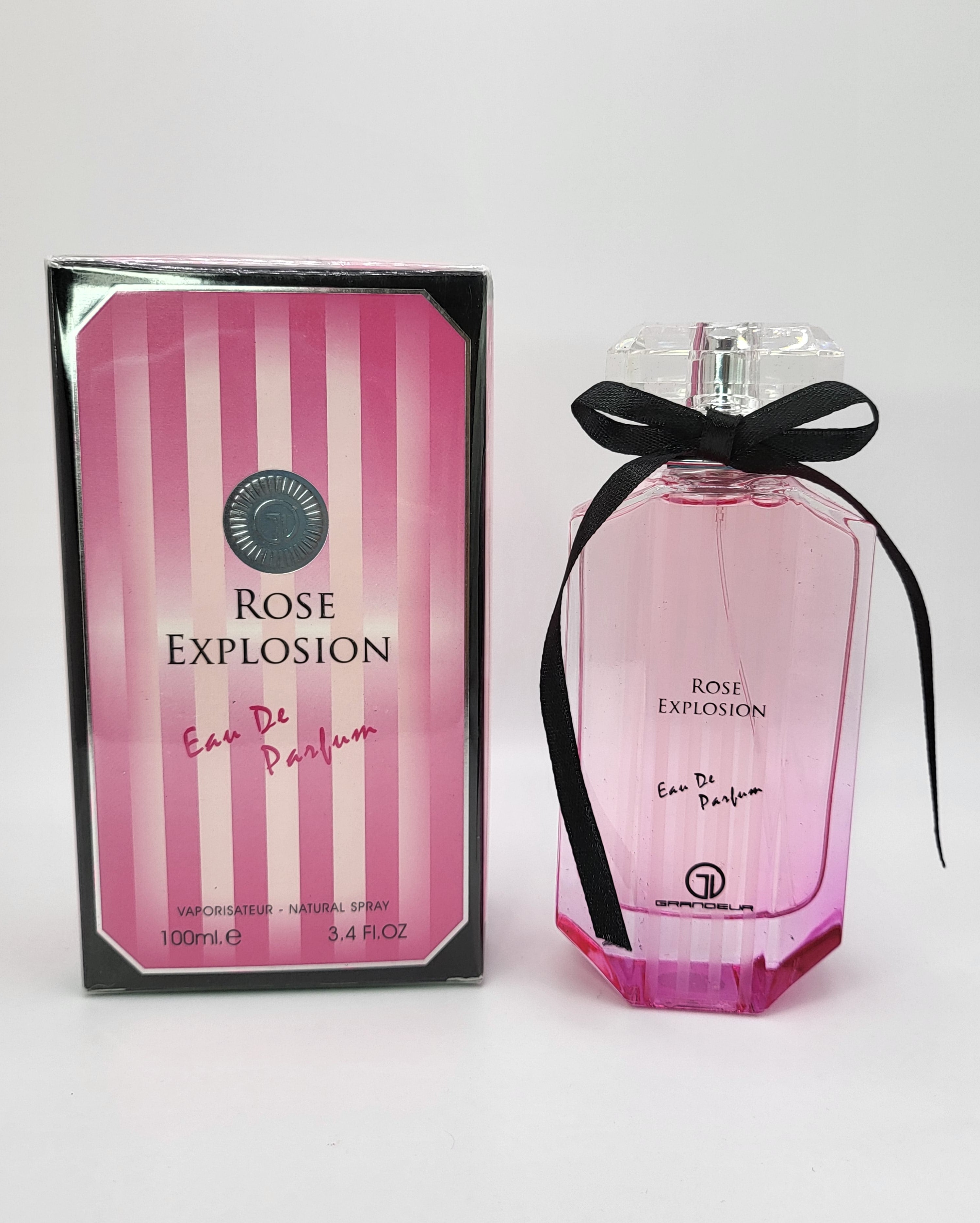ROSE EXPLOSION Eau De Parfum For Women by Grandeur 3.4 Oz