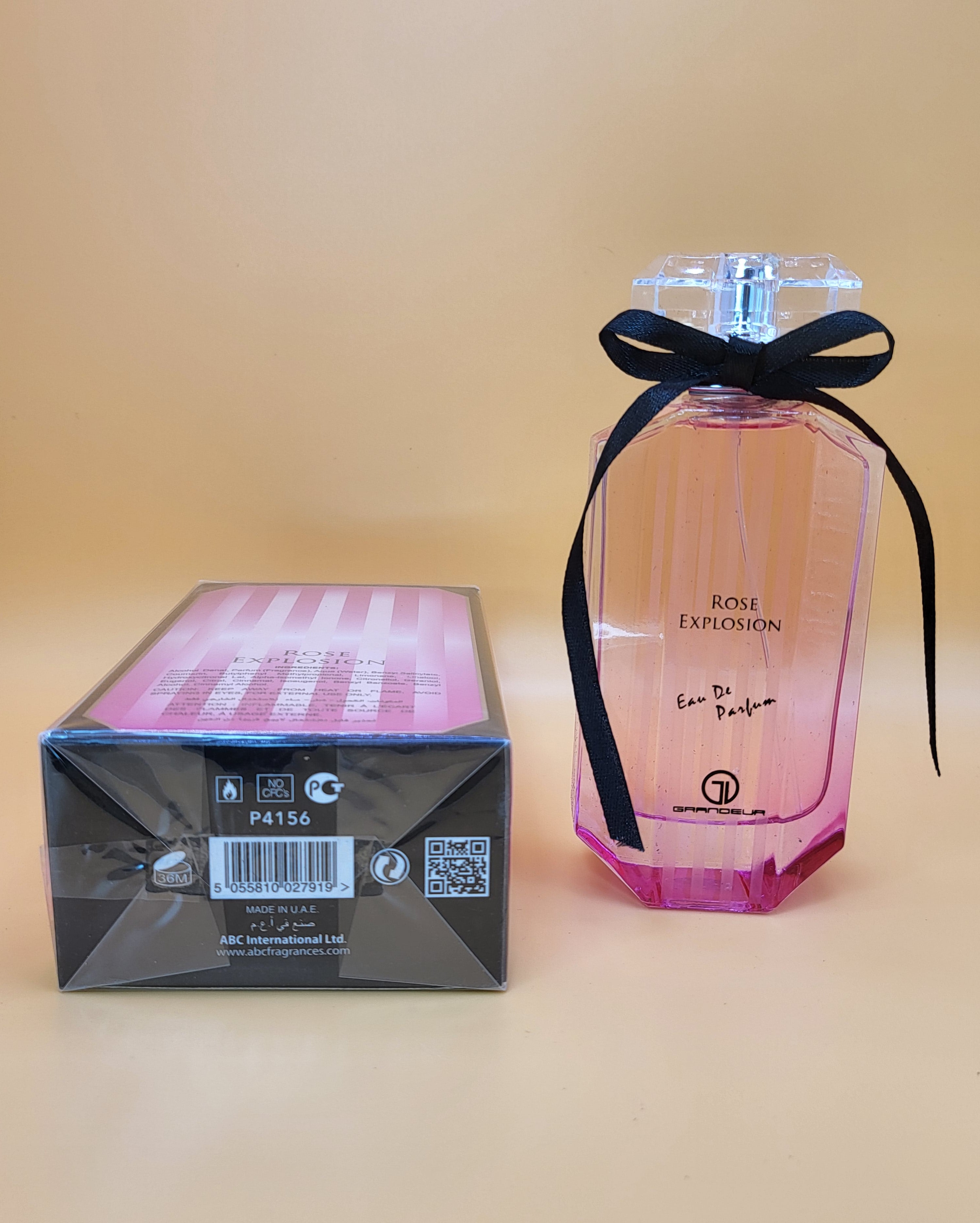 ROSE EXPLOSION Eau De Parfum For Women by Grandeur 3.4 Oz