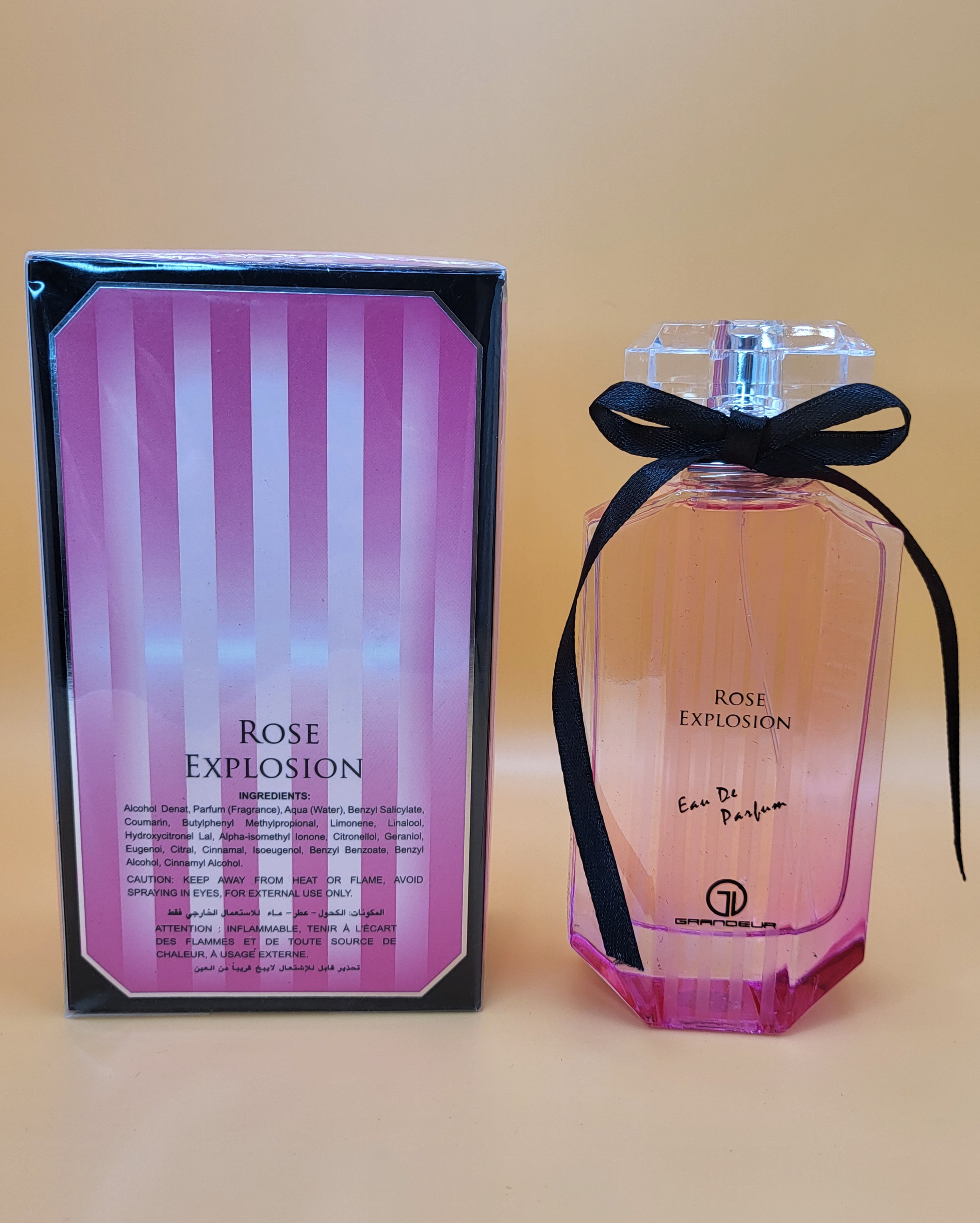 ROSE EXPLOSION Eau De Parfum For Women by Grandeur 3.4 Oz