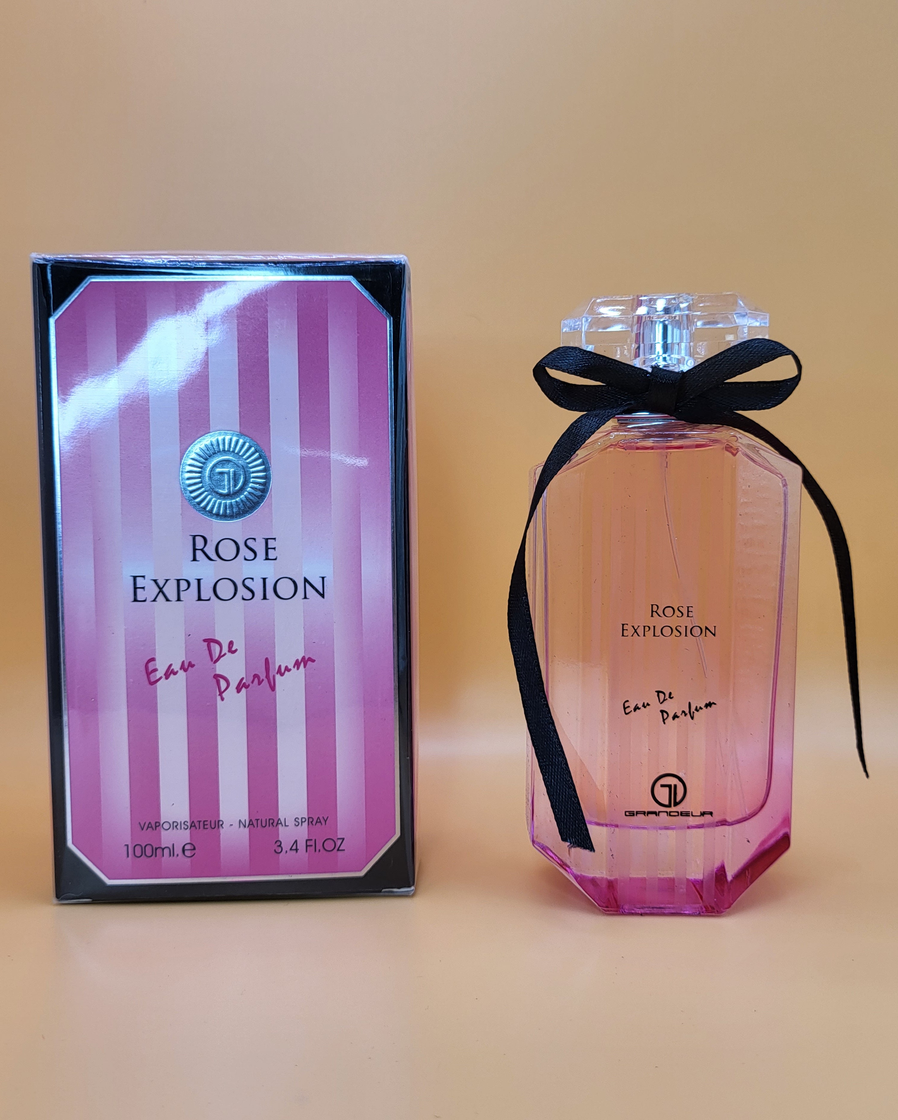 ROSE EXPLOSION Eau De Parfum For Women by Grandeur 3.4 Oz