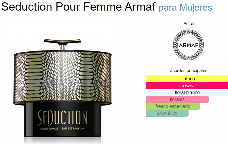 Armaf Seduction Pour Femme 3.4 Oz Eau De Parfum